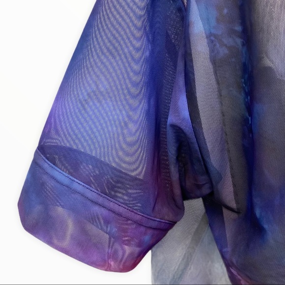 Athleta Tie Dye Mesh Oversized Tee Shirt Top - Picture 5 of 8